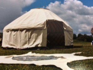 Yurt pictured from outside