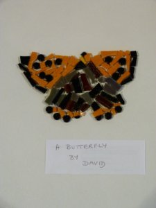 butterfly artwork mosaic