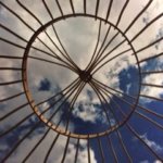 Sky through yurt top