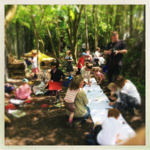 Filming a Forest School session with Metromedia Communications